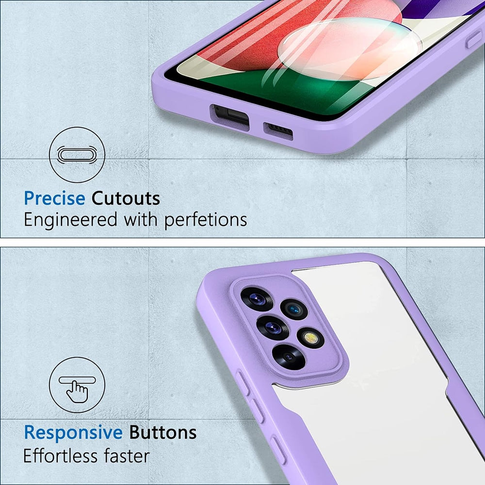 Techsuit – ColorVerse 360 Series obostrana zaštitna maska za Samsung Galaxy A52 4G / A52 5G / A52s 5G – crna