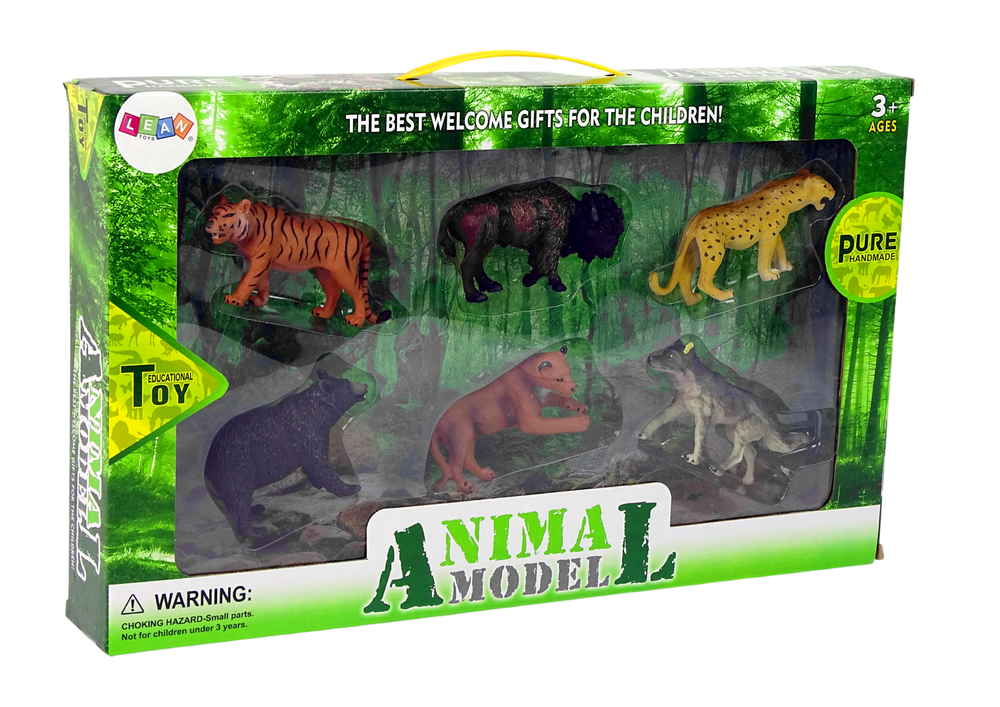 African Forest Animals Figure Set Bear Tiger