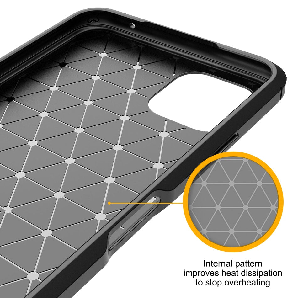 Techsuit - Carbon Silicone pouzdro pro Samsung Galaxy A22 5G - černé