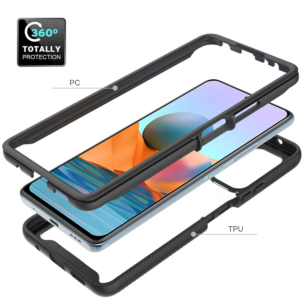 Techsuit - Defense360 Pro + ochrana obrazovky - Xiaomi Redmi Note 10 4G / Note 10S / Poco M5s - černá