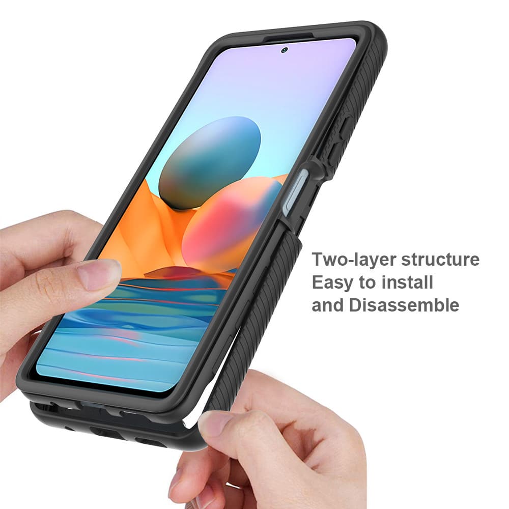 Techsuit - Defense360 Pro + ochrana obrazovky - Xiaomi Redmi Note 10 4G / Note 10S / Poco M5s - černá