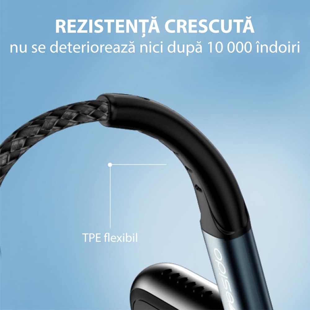 Yesido - datový kabel (CA-62) - USB na Type-C, 3A, 1,2 m - černý