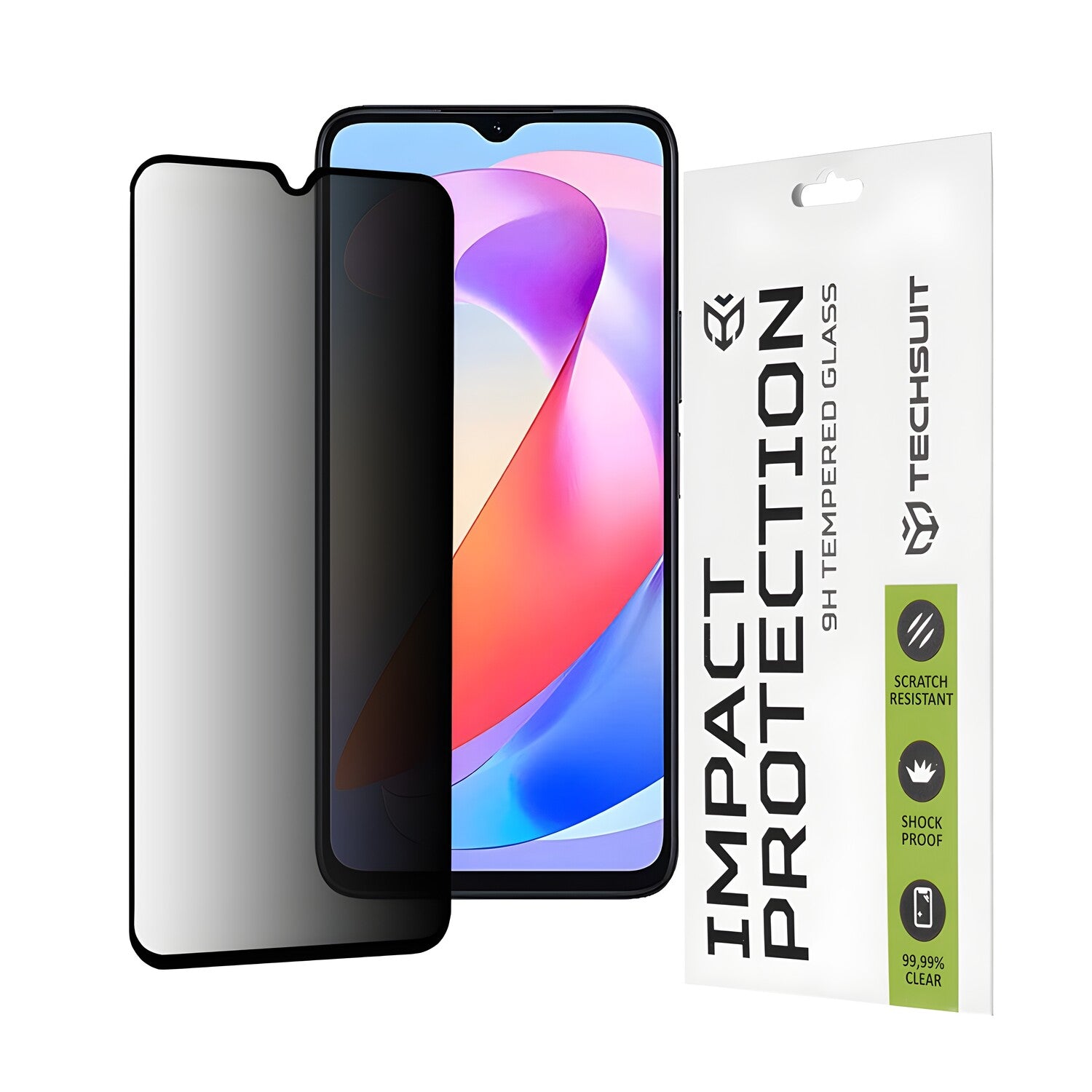 Techsuit zaštitno Anti-Spy staklo za Honor X6b - Crna KP33209