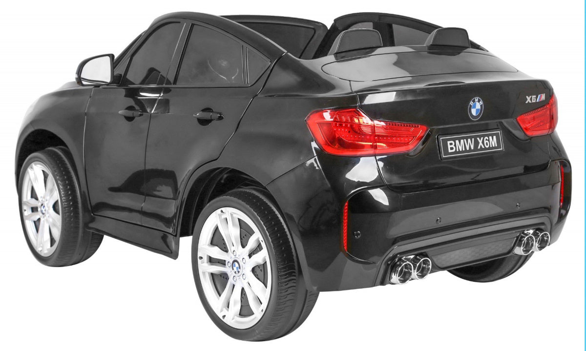 Licencirani auto na akumulator BMW X6M XXL - dvosjed - crni/lakirani