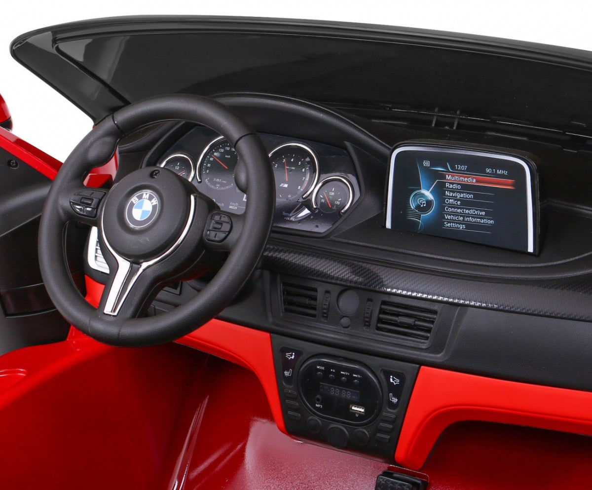 Licencirani auto na akumulator BMW X6M XXL - DVOSJED - crveni/lakirani
