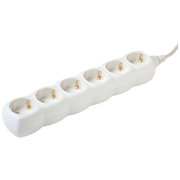 home Produžni kabel, 6 utičnica, 1.0mm², 1,5 met, bijeli - NV 6/WH