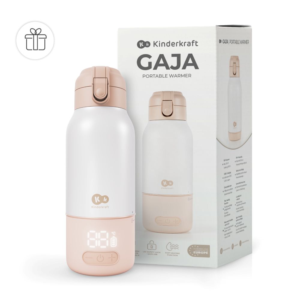 Kinderkraft GAJA prijenosni grijač - bočica/termosica s baterijom 500 ml, Beige