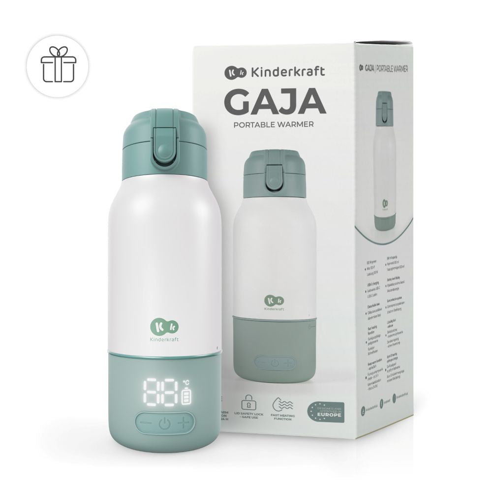 Kinderkraft GAJA prijenosni grijač - bočica/termosica s baterijom 500 ml, Green
