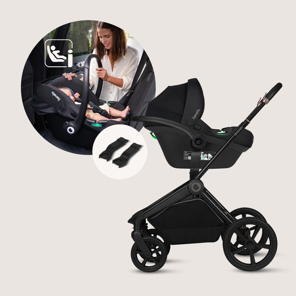 Lionelo dječja kolica Freya 3u1, Black Onyx