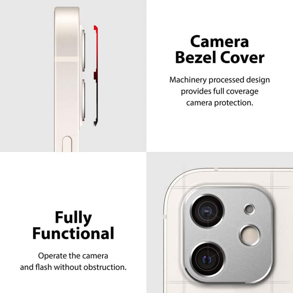 Ringke – Camera Styling pro iPhone 12 – barva stříbrná