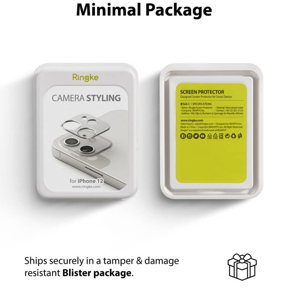 Ringke – Camera Styling pro iPhone 12 – barva stříbrná