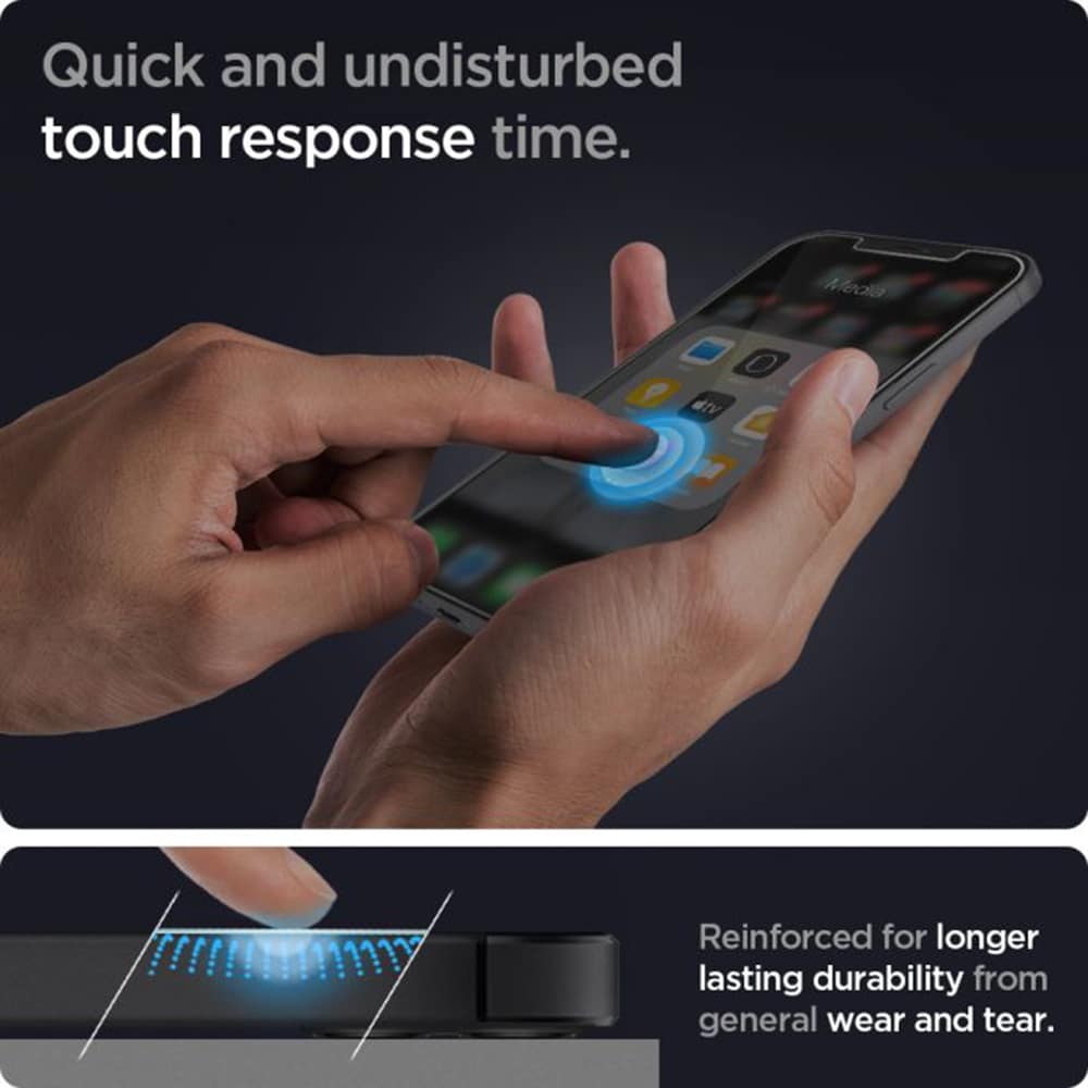 Spigen - Glas.TR Slim - iPhone 12 / 12 Pro - crna