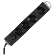 home Produžni kabel sa zaštitom, 4 utičnica, 1.0 mm², 1.5 met - NVT 4K/BK