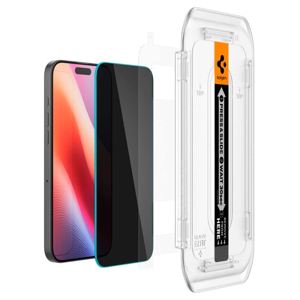 Spigen - Glas.tR EZ-FIT (2 kom) AGL07929 kaljeno staklo za iPhone 16 Pro - Privacy