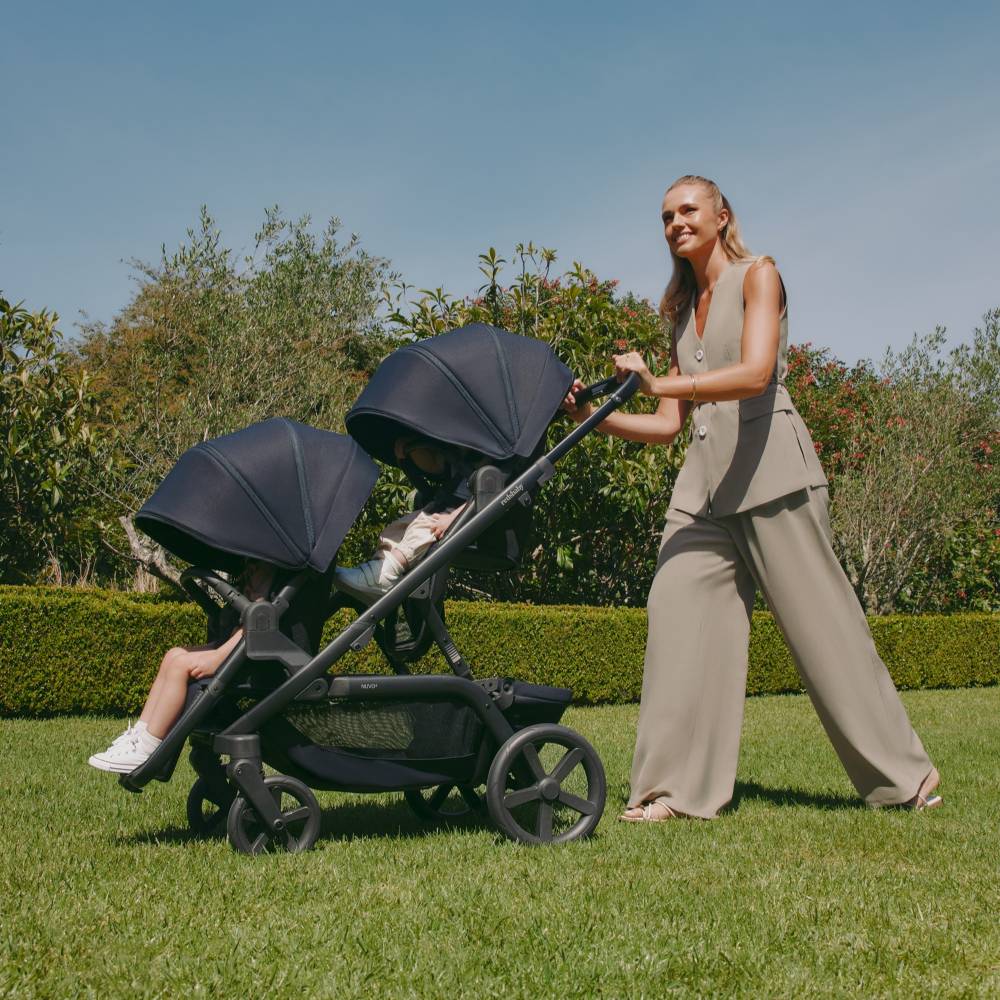 REDSBABY NUVO 2 Twin dječja kolica za blizance 2u1, Midnight Blue