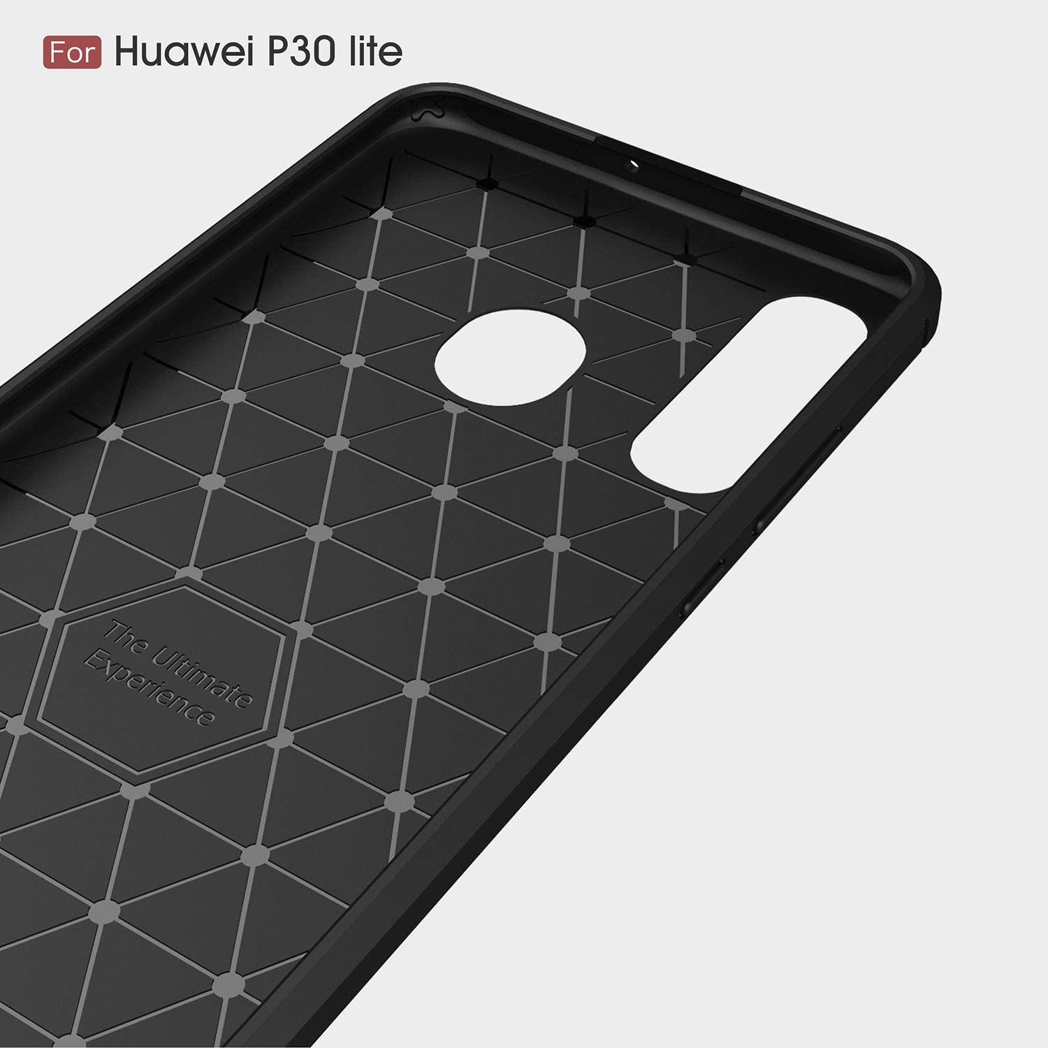 Techsuit Carbon Silicone kryt pro Huawei P30 lite / P30 lite New Edition – černý