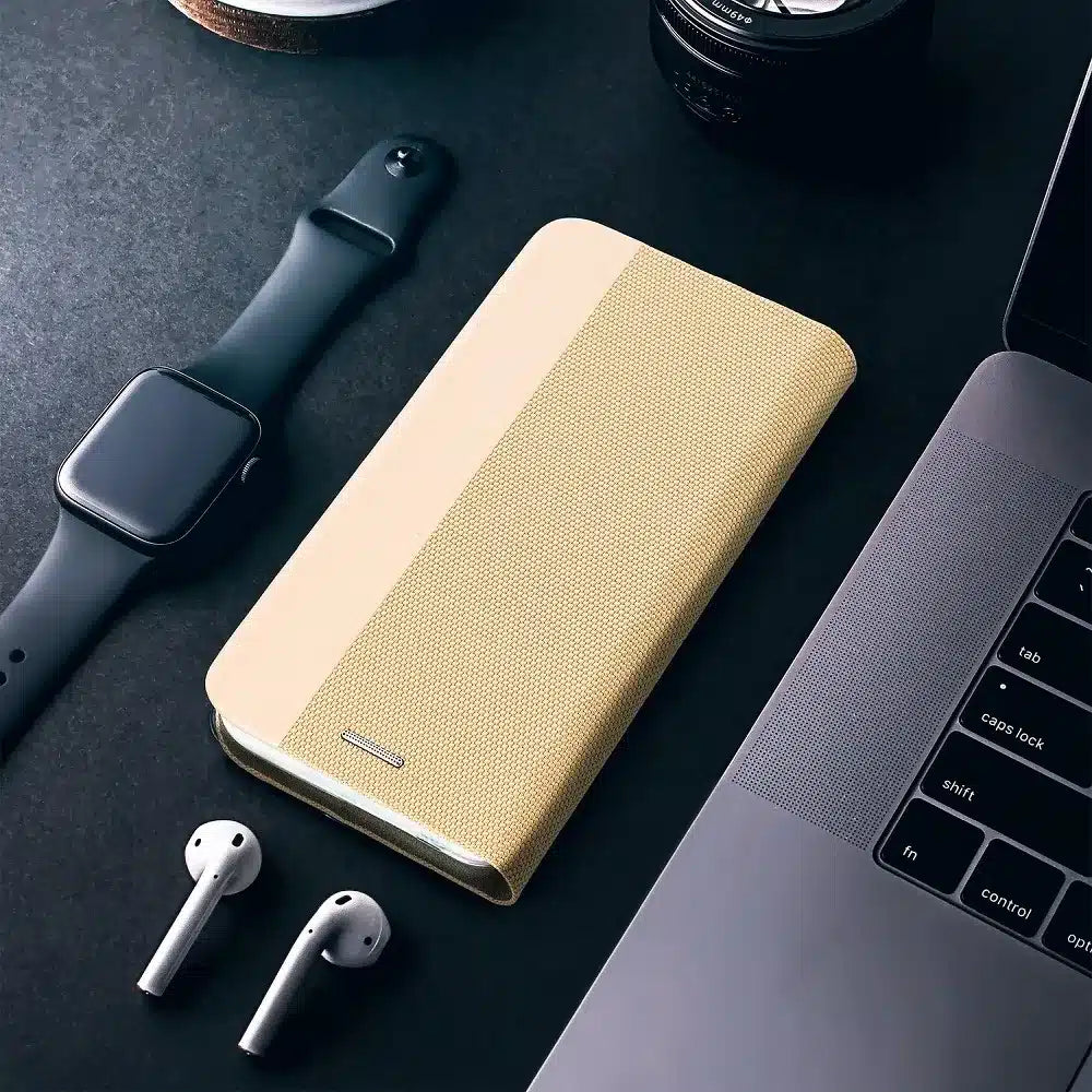 Pouzdro SENSITIVE Book s otevíráním do boku pro HUAWEI P30 Lite zlaté