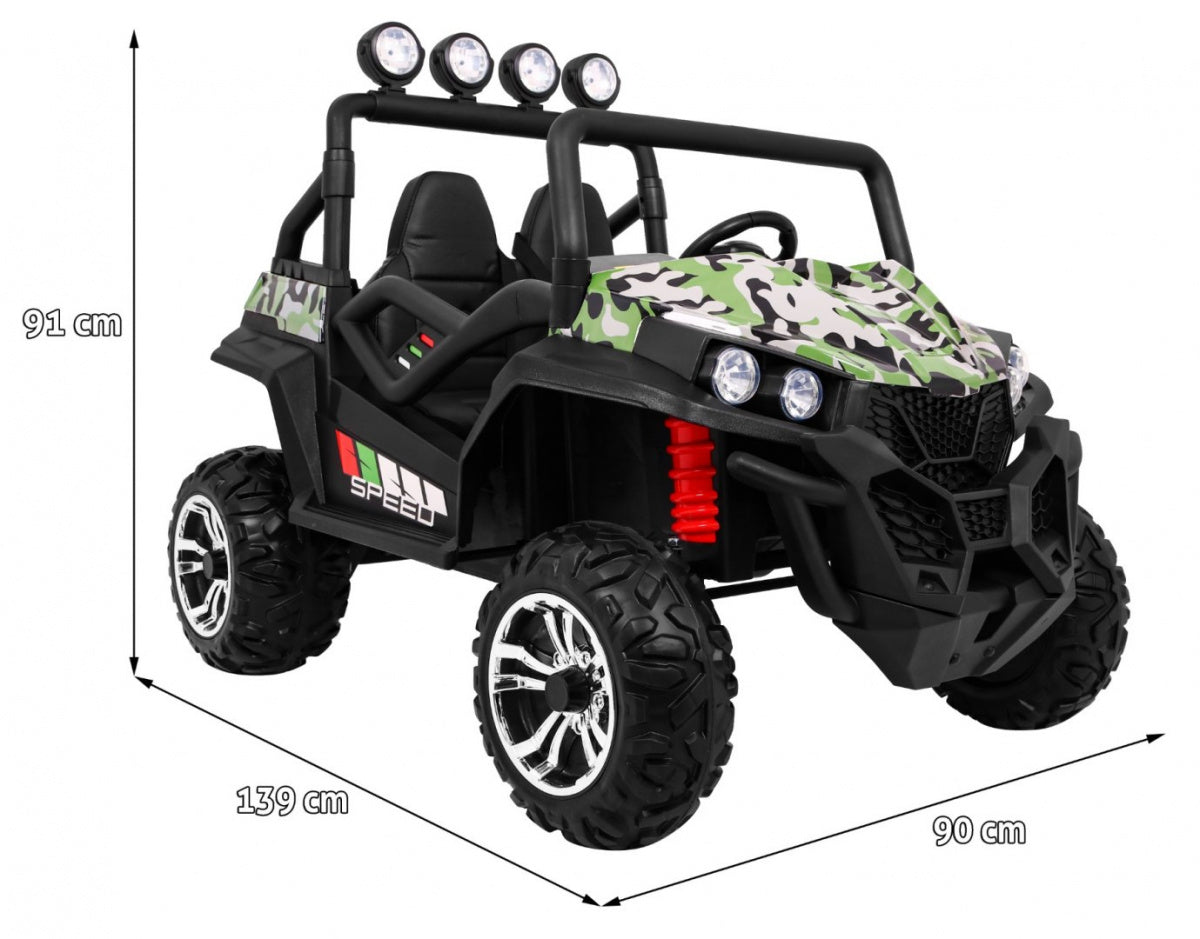 Buggy na akumulator Grand 4x4 LIFT STRONG - dvosjed - moro