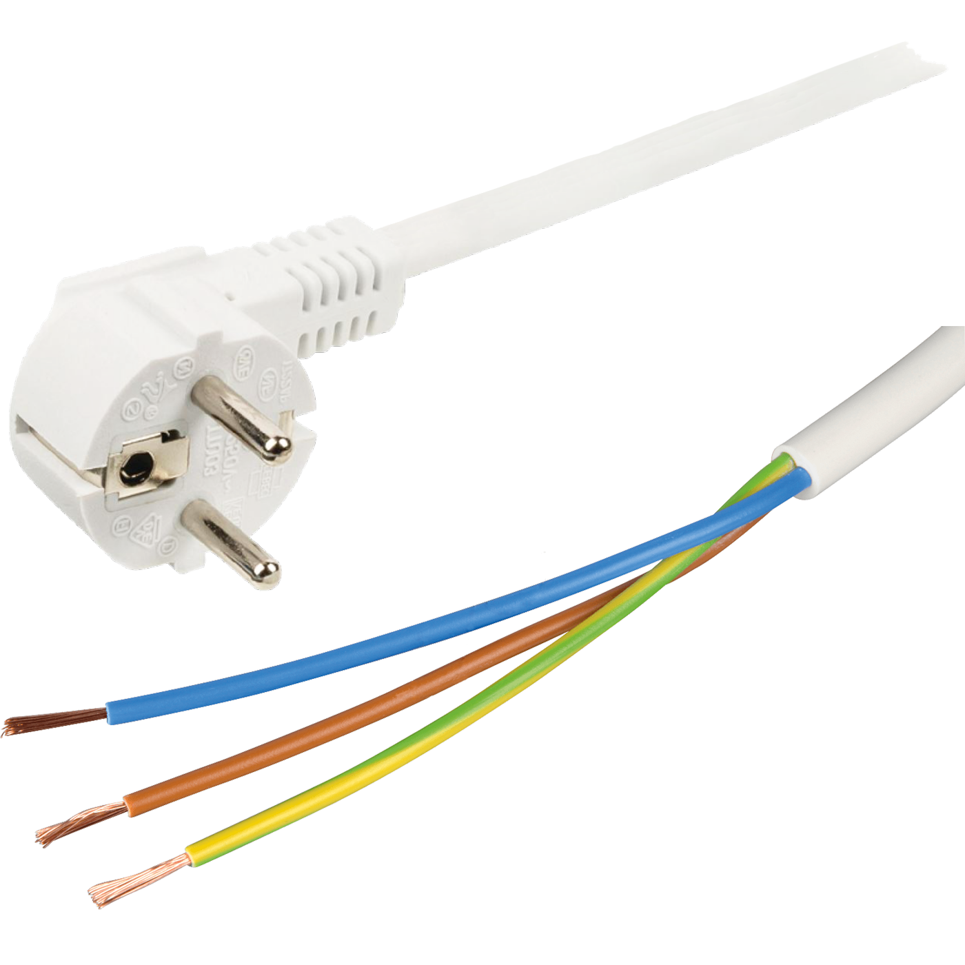 home Produžni kabel, 4 utičnic3, prekidač, 1.5mm², 3 met, bijeli - NV 4K-3/WH/1.5