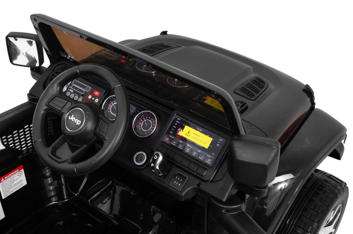 Licencirani auto na akumulator Jeep Wrangler Rubicon 4x4 - crni