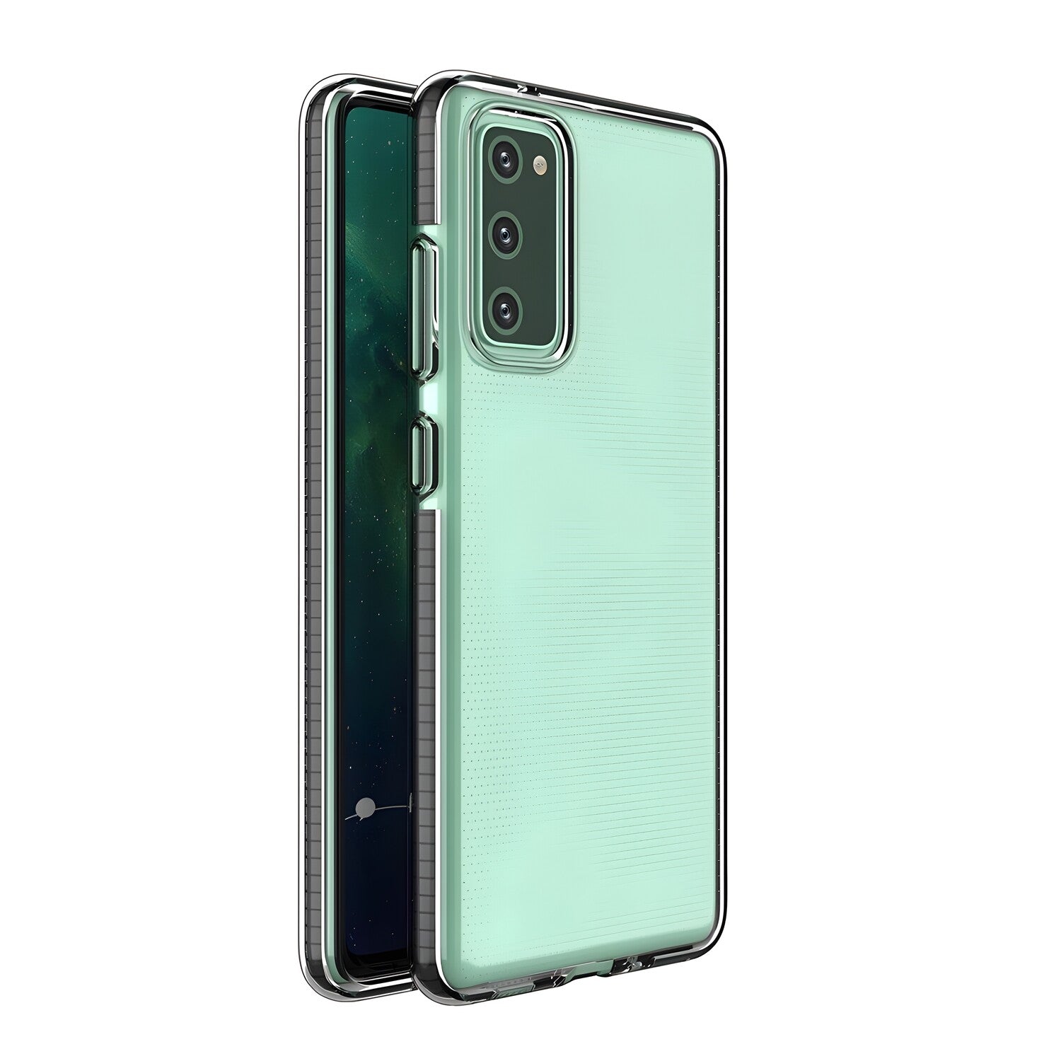 Futrola Spring clear TPU za Samsung Galaxy A12/Galaxy M12 - Crna KP8729