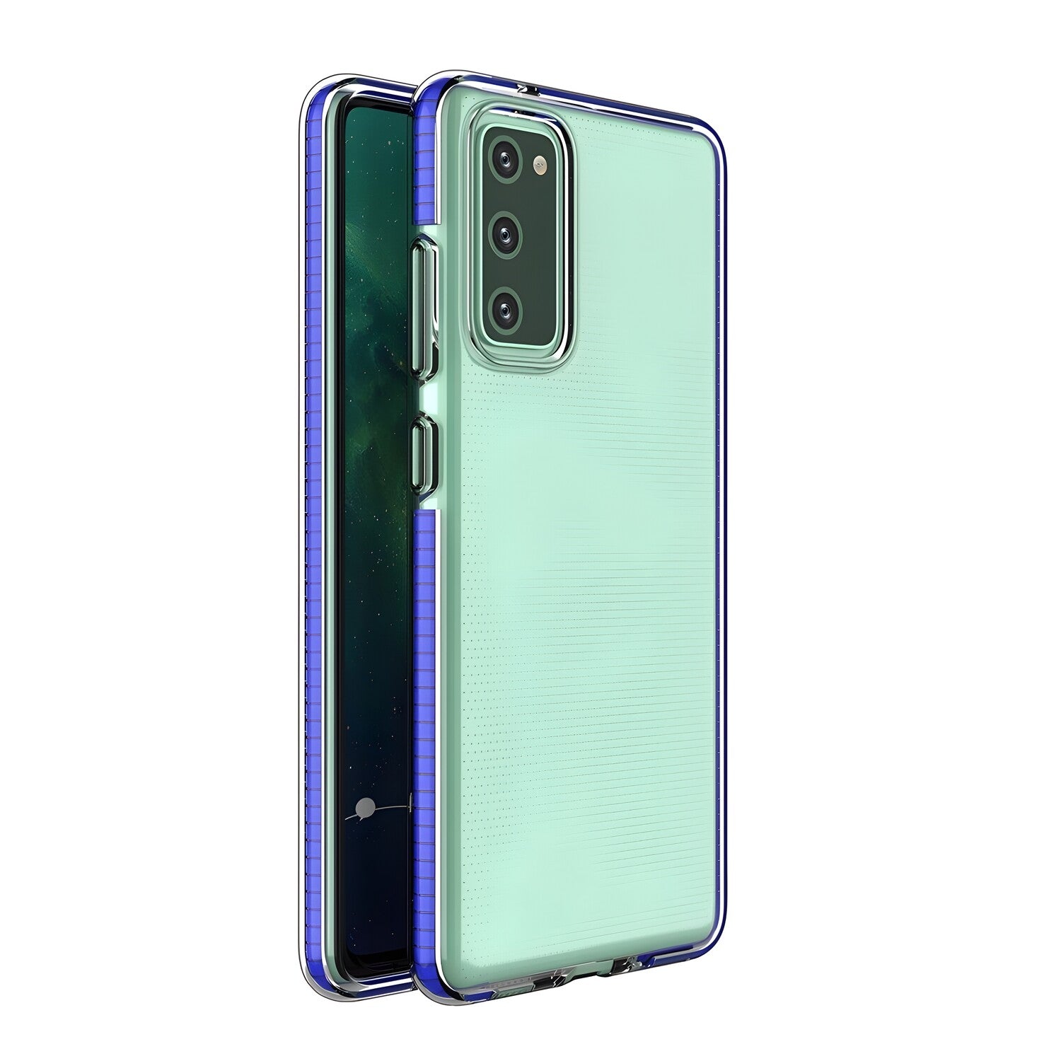 Futrola Spring clear TPU za Samsung Galaxy A72 4G - Tamno plava KP8775