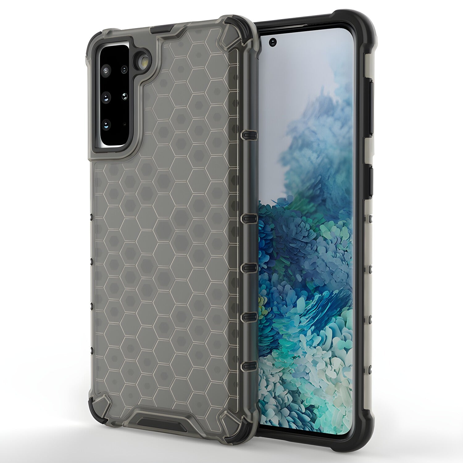 Honeycomb pancirna futrola sa silikonskim okvirom za Samsung Galaxy S21 Plus 5G/Galaxy S30 Plus - Crna KP10011