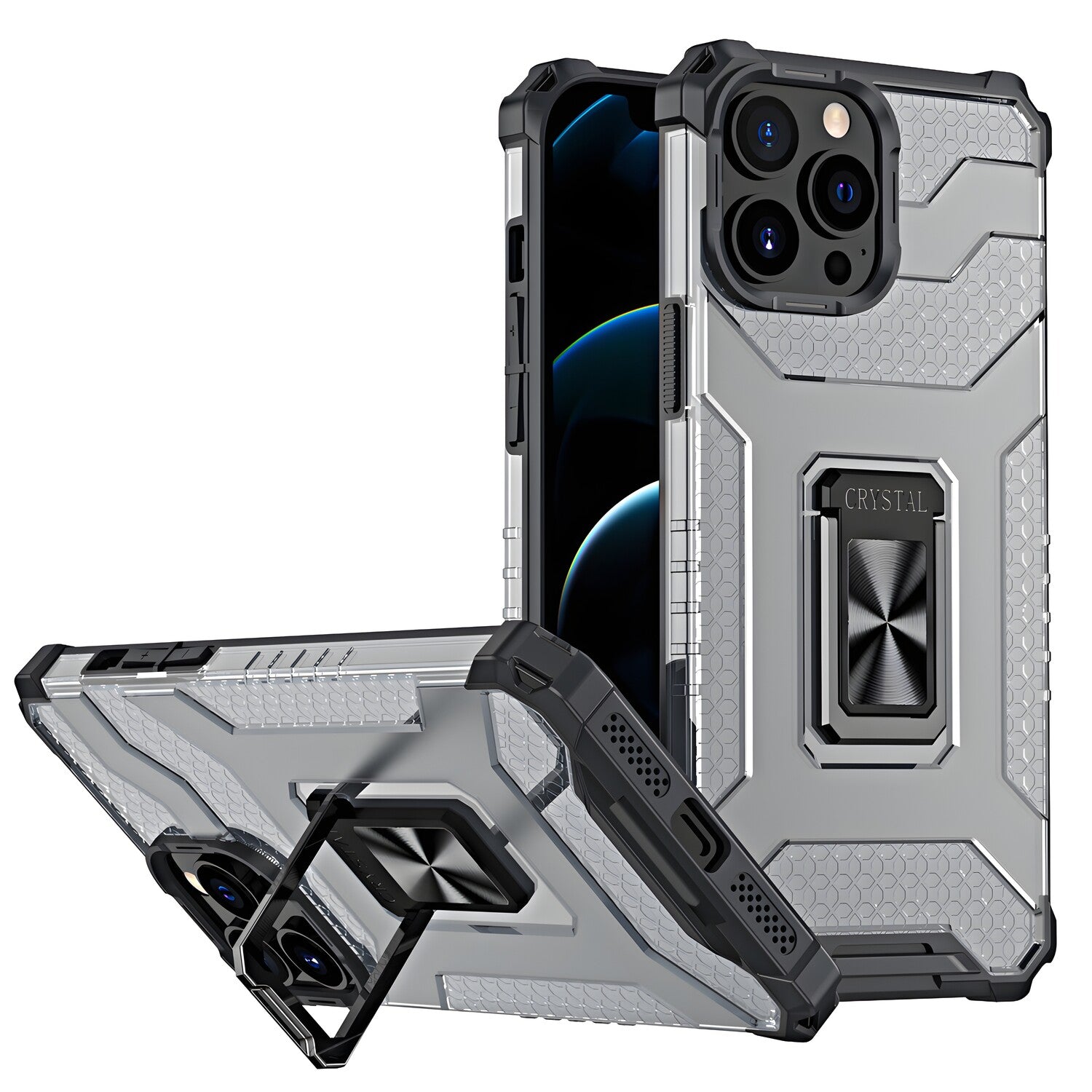 Futrola Crystal Ring Case za Apple iPhone 13 Pro Max - Crna KP13924