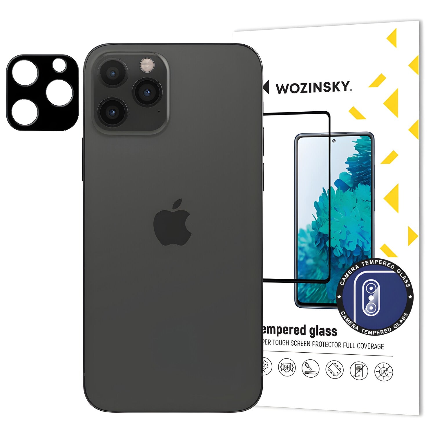 Wozinsky kaljeno staklo za kameru 9H za Apple iPhone 12 Pro - Crna KP15706