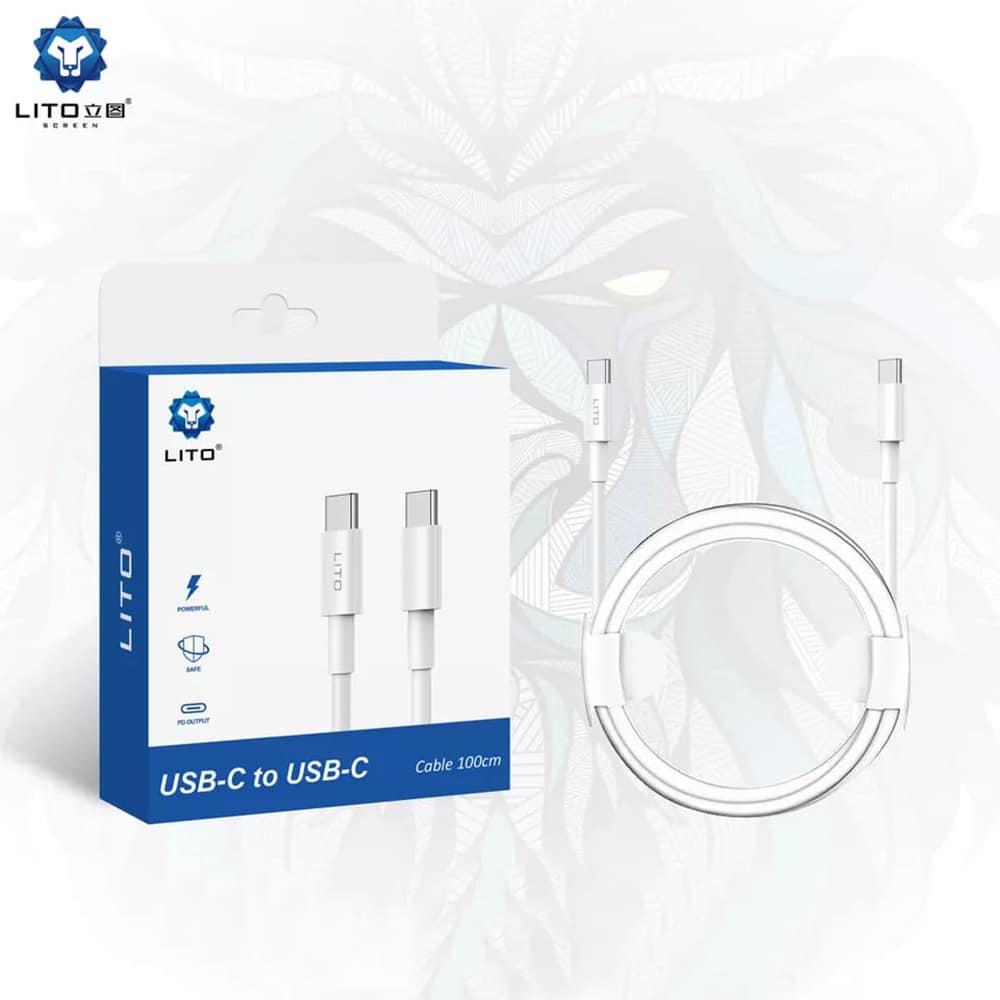 LITO - Rychlonabíjecí datový kabel PD Type-C na Type-C 2M, 18W