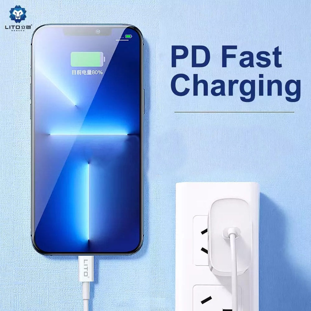 LITO - Rychlonabíjecí datový kabel PD Type-C na Type-C 2M, 18W