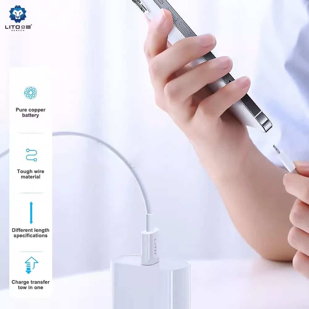LITO - Rychlonabíjecí datový kabel PD Type-C na Type-C 2M, 18W