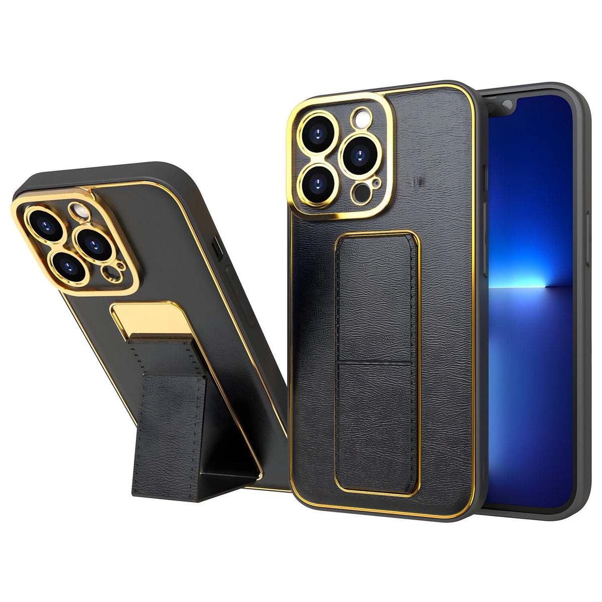 Luxury Kickstand futrola za Apple iPhone 12 Pro - Crna