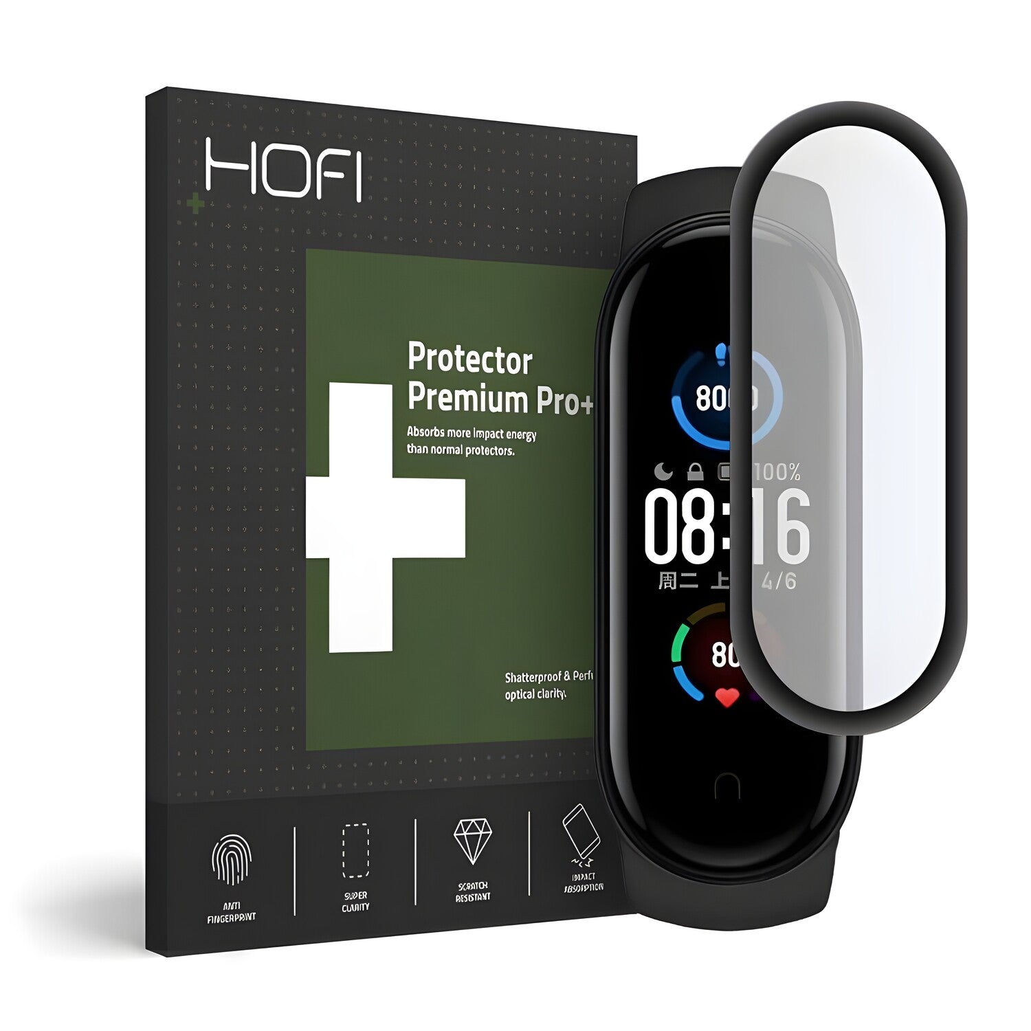 Hofi ochranné sklo na hodinky pre Xiaomi Mi Band 5 - Crna KP25572