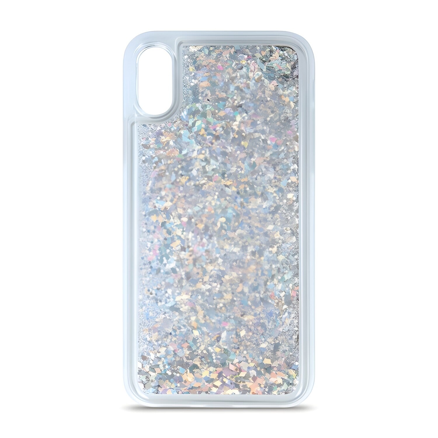 Futrola s tekućim šljokicama za Huawei P40 Lite E - Srebrna KP26718