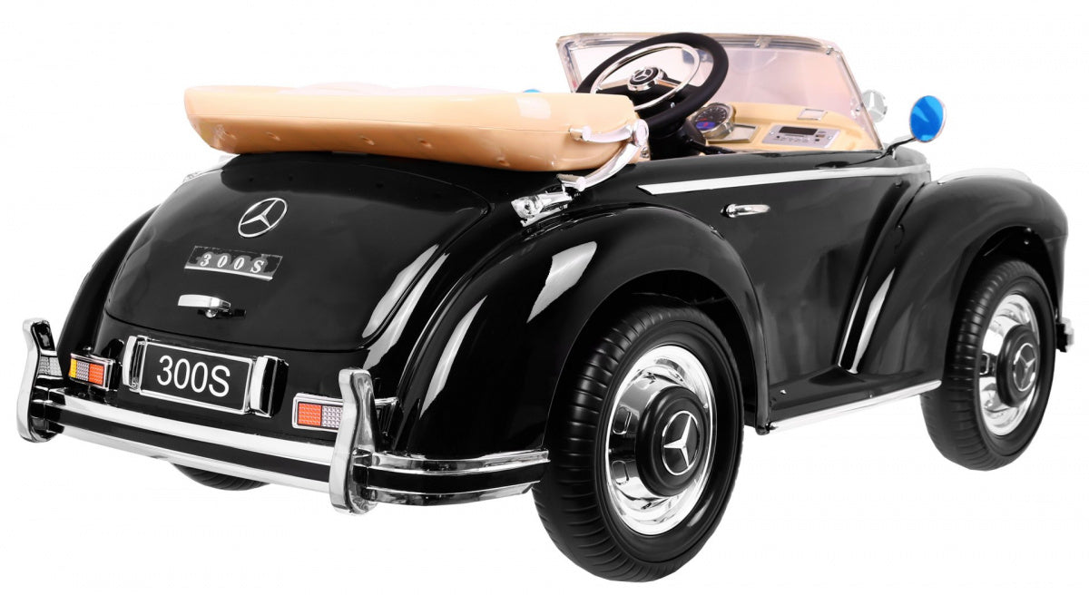 Licencirani auto na akumultor Mercedes Benz 300S RETRO - crni/lakirani