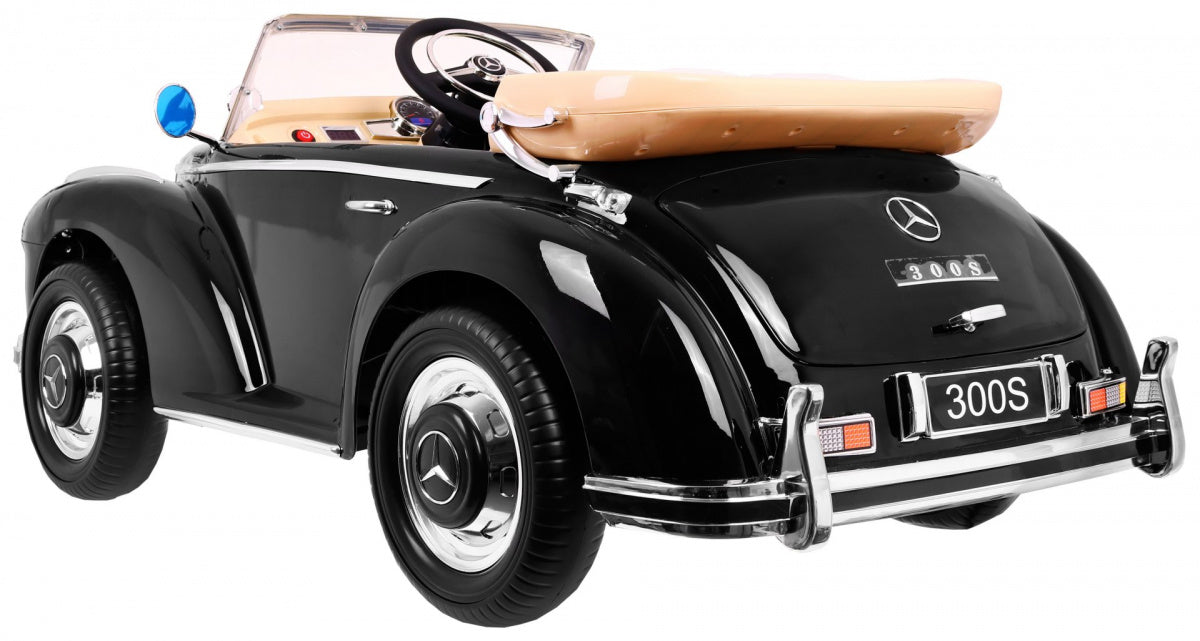 Licencirani auto na akumultor Mercedes Benz 300S RETRO - crni/lakirani