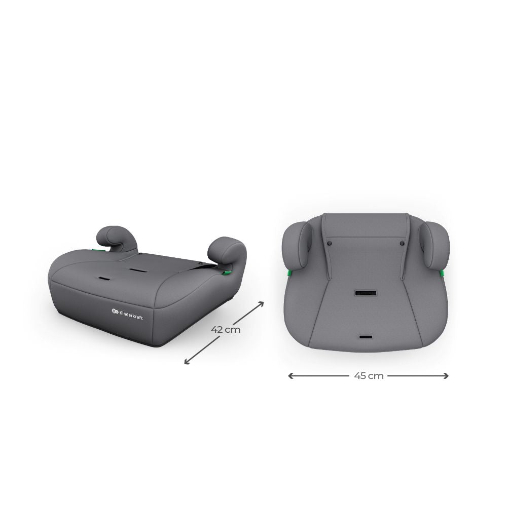 Kinderkraft autosjedalica Comfort Up 2 plus i-Size 9-36 kg (76-150 cm) bez Isofix-a, Grey