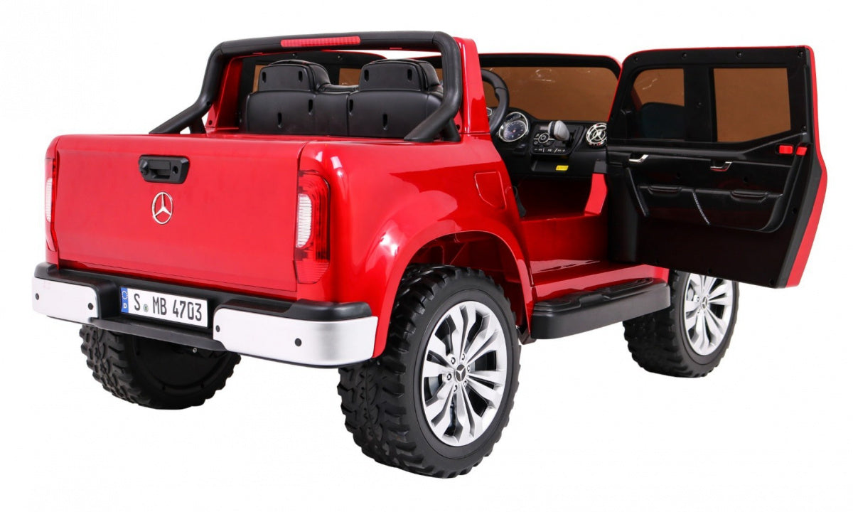 Licencirani auto na akumulator Mercedes Benz X-Class MP4 - crveni/lakirani