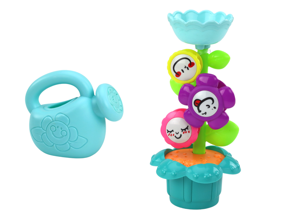 Bath Toy Colorful Flowers Watering Can