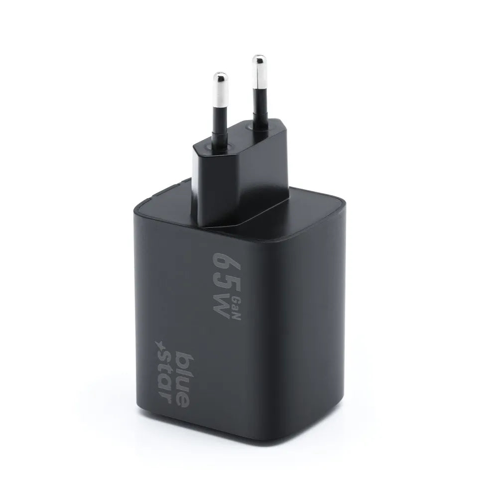 BLUE STAR GaN 4A 65W mrežni punjač 2 x Type C + USB A PD QC4.0 VT-43 crni