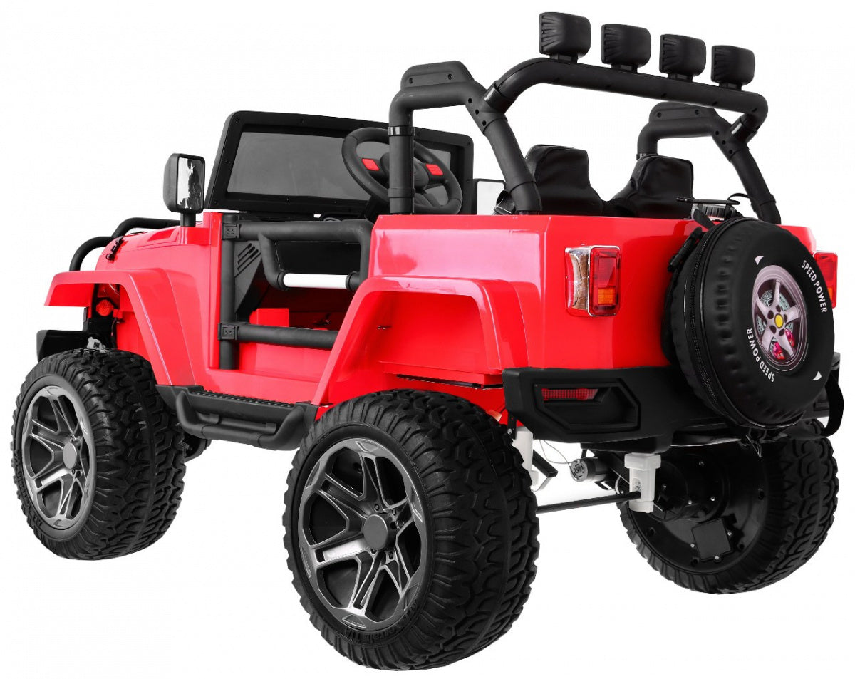 Auto na akumulator Monster Jeep 4 x 4 - DVOSJED - crveni
