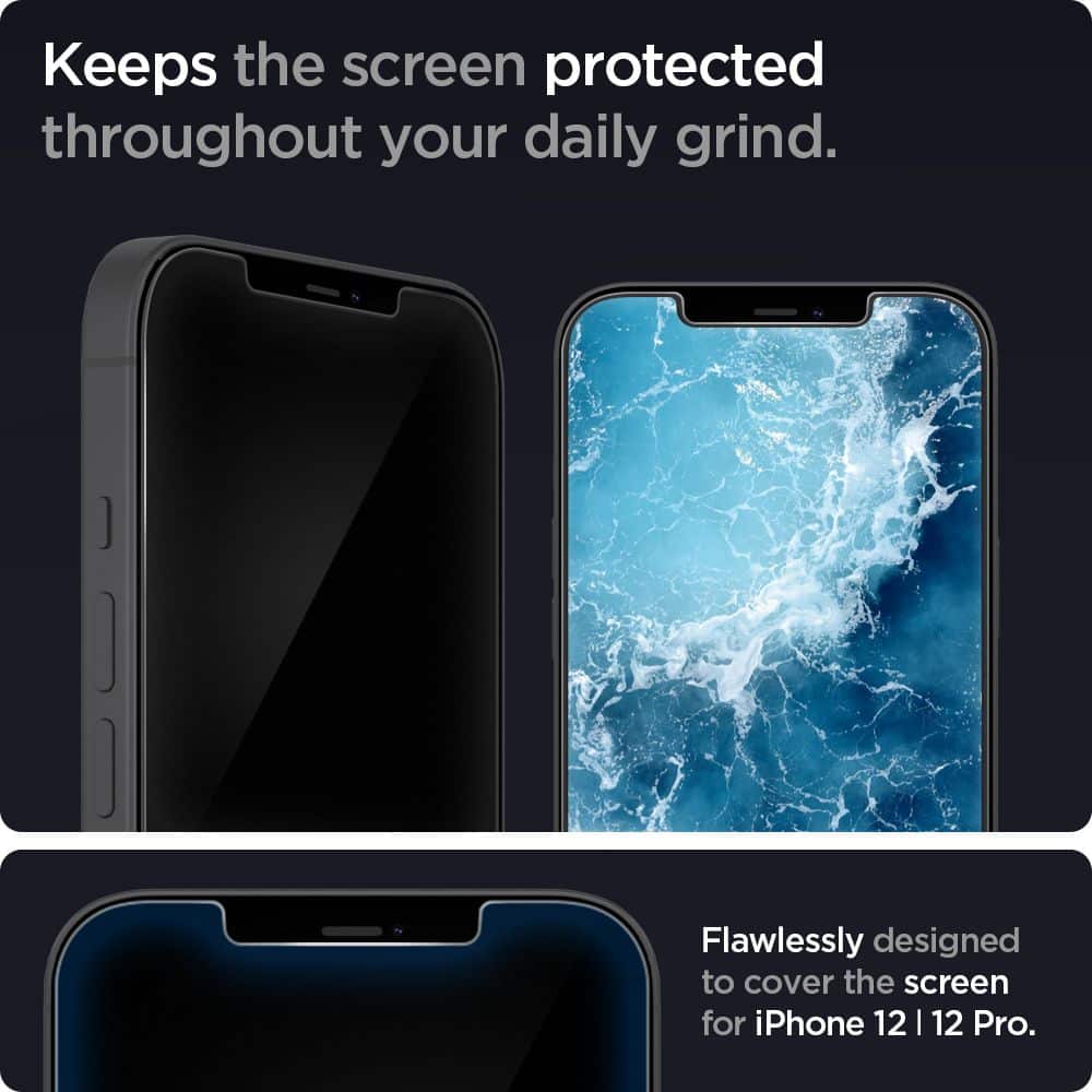 Spigen - Glas.TR Slim - iPhone 12 / 12 Pro - průhledné