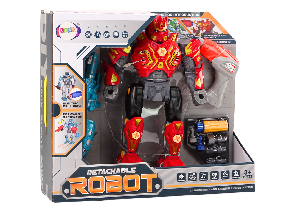 Robot Weapon za sastavljanje s zvučnim i svjetlosnim efektima - crveni
