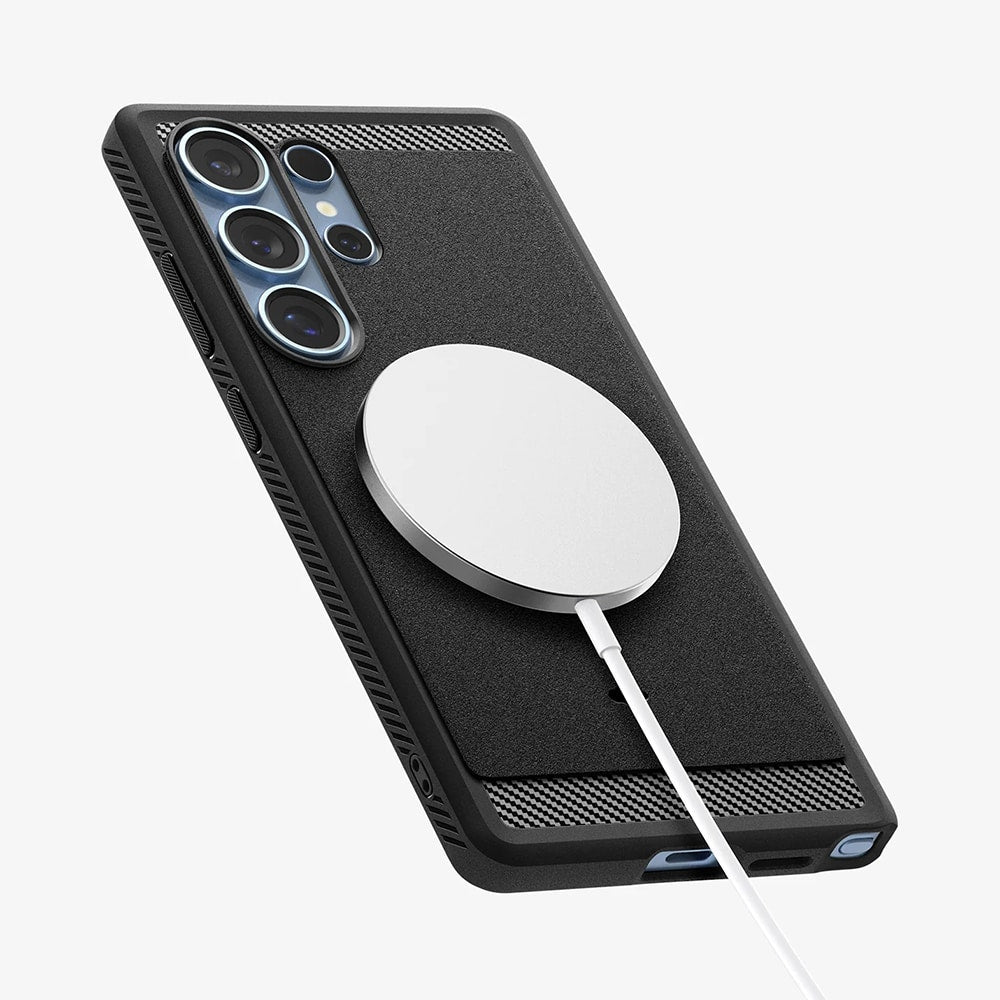 Spigen - Rugged Armor MagSafe maska za Samsung Galaxy S25 Ultra ACS08951 - mat crna