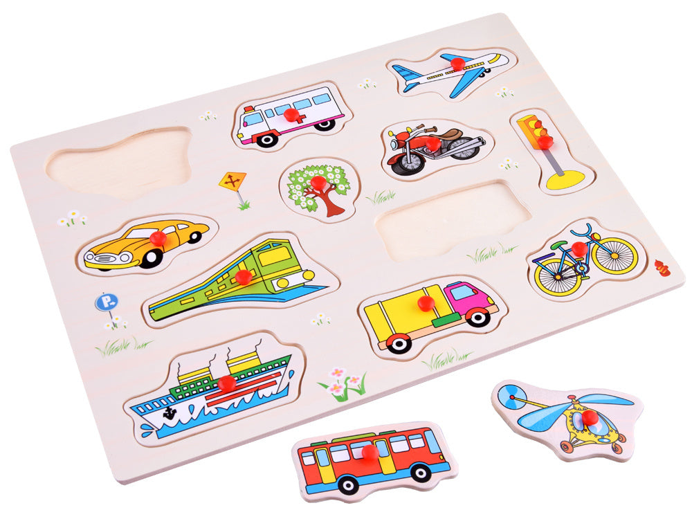 Drvene puzzle vozila 12 elemenata