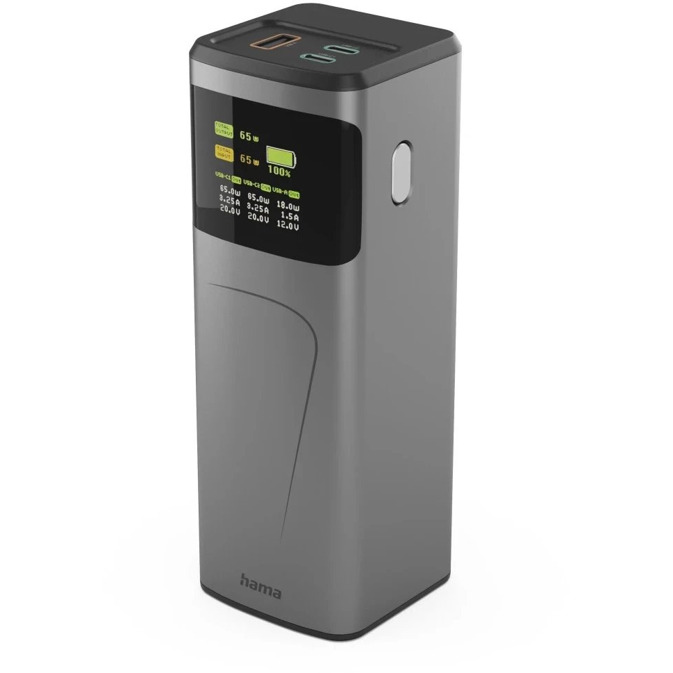 Hama High Power Litij ion (Li-Ion) 20000 mAh Sivo