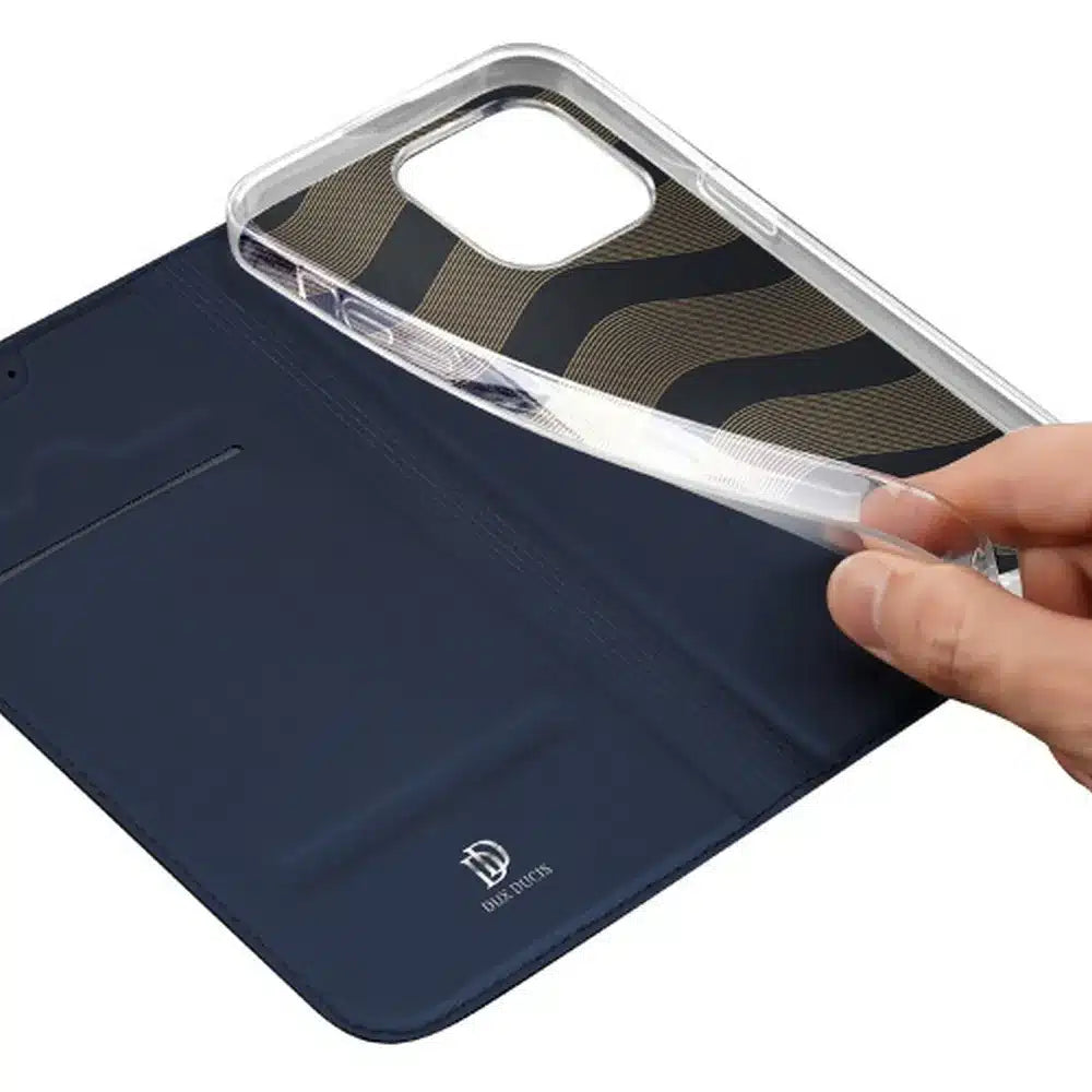 DUX DUCIS Skin Pro – Glatka kožna maska za Apple iPhone 15 Pro plava