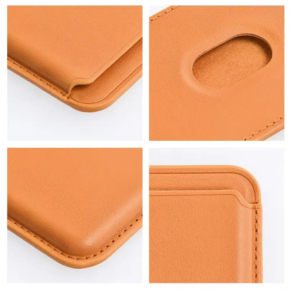 Kožený Mag Wallet oranžová magnetická peněženka