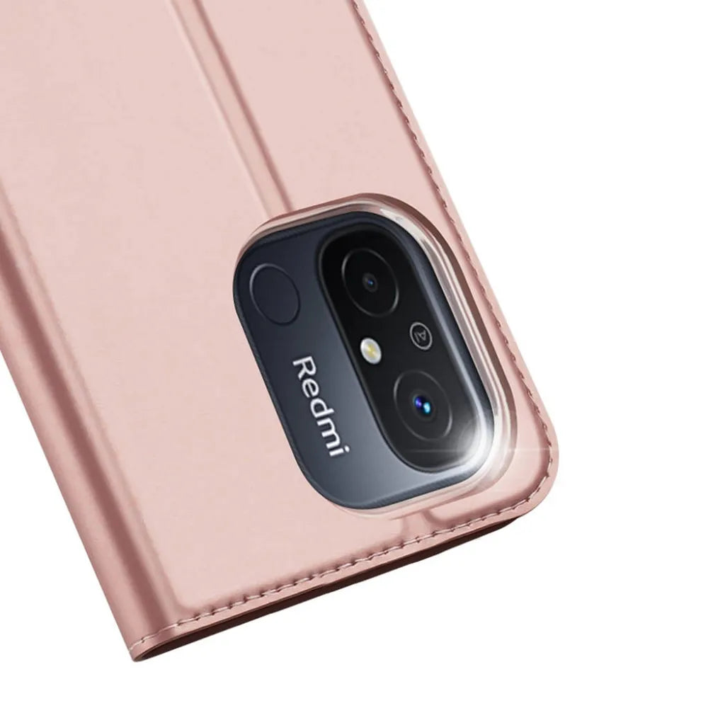 DUX DUCIS Skin Pro – pouzdro typu kniha pro Redmi 12C růžové